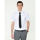 Pierre Cardin Erkek Beyaz Regular Fit Kısa Kollu Gömlek 50251187-VR013