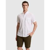 Pierre Cardin Erkek Beyaz Regular Fit Kısa Kollu Gömlek 50320916-VR013 - 2XL