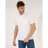 Pierre Cardin Erkek Beyaz Regular Fit Polo Yaka Basic Tişört 50262659-VR013 - XL