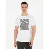 Pierre Cardin Erkek Beyaz Regular Fit Tişört 50280950-VR013 - 2XL