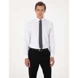 Pierre Cardin Erkek Beyaz Regular Fit Uzun Kollu Basic Gömlek 50316742-VR013 - XL