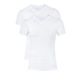 Pierre Cardin Erkek Beyaz Ribana V Yaka T-Shirt 2'li Pamuklu Kutulu R.O.4.Z.4.E.L2.T.