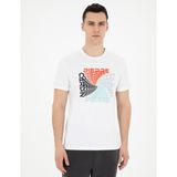 Pierre Cardin Erkek Beyaz Slim Fit %100 Pamuk Bisiklet Yaka Tişört 50288215-VR013