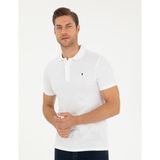 Pierre Cardin Erkek Beyaz Slim Fit %100 Pamuk Polo Yaka Basic Tişört 50291625-VR013 - XL