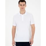 Pierre Cardin Erkek Beyaz Slim Fit Basic Tişört 50280754-VR013 - 5XL