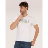 Pierre Cardin Erkek Beyaz Slim Fit Baskılı Bisiklet Yaka Tişört 50262662-VR013 - XL