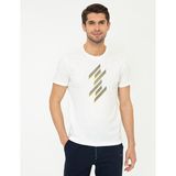 Pierre Cardin Erkek Beyaz Slim Fit Bisiklet Yaka Tişört 50241411-VR184 - XXL