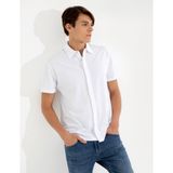 Pierre Cardin Erkek Beyaz Slim Fit Gömlek Yaka Tişört 50251751-VR013 - XXL
