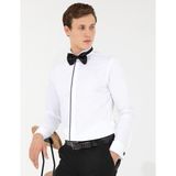 Pierre Cardin Erkek Beyaz Slim Fit Smokin Gömlek 50251061-VR013 - XL