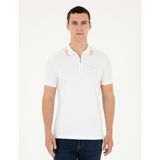 Pierre Cardin Erkek Beyaz Slim Fit Tişört 50284317-VR013 - 2XL