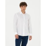 Pierre Cardin Erkek Beyaz Slim Fit Uzun Kollu Basic Gömlek 50277645-VR013