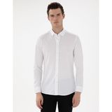 Pierre Cardin Erkek Beyaz Slim Fit Uzun Kollu Gömlek 50301749-VR013