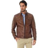 Pierre Cardin Erkek Bordo Deri Mont Uzun Kol Regular Fit Polo Yaka Deri Orta Kalınlık - 48