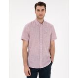 Pierre Cardin Erkek Bordo Gömlek Kısa Kollu 50306950-vr014 Bordo