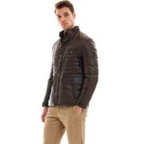 Pierre Cardin Erkek Bordo Hakim Yaka Spor Deri Ceket - 48