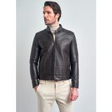 Pierre Cardin Erkek Bordo Motorcu Slim Fit Deri Ceket - 50