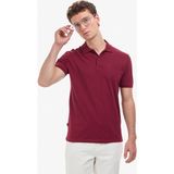 Pierre Cardin Erkek Bordo Regular Fit %100 Pamuk Cepli Kıvrılmaz Düğmeli Polo Yaka Basic Tişört 50325290-VR014 - 4XL