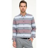 Pierre Cardin Erkek Bordo Slim Fit Gömlek 50219467-VR014