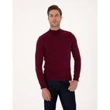 Pierre Cardin Erkek Bordo Slim Fit Yarım Balıkçı Yaka Basic Triko Kazak 50314176-VR014 - 2XL