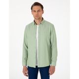 Pierre Cardin Erkek Çağla Oxford Slim Fit Kolay Ütülenebilir Gömlek 50306996-VR016 - XL
