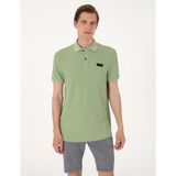 Pierre Cardin Erkek Çağla Yeşili Slim Fit Örme Dokulu Polo Yaka Tişört 50309959-VR016
