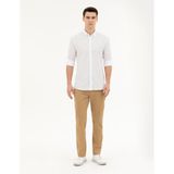 Pierre Cardin Erkek Camel Regular Fit Kanvas Pantolon 50288510-VR015 - 30 - 34