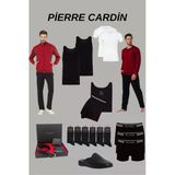 Pierre Cardin Erkek Çeyizlik Kutulu Gönderim 18'Li Bordo Full Ekonomik Damat Seti