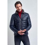 Pierre Cardin Erkek Deri Mont Uzun Kol Slim Fit Kalın Astar Durumlu Lacivert Renkli - 46