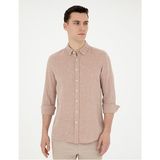 Pierre Cardin Erkek Dokuma Gömlek 1860435 - Sütlü Kahve