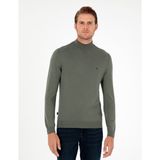 Pierre Cardin Erkek Duman Slim Fit Yarım Balıkçı Yaka Basic Triko Kazak 50296614-VR210 - Yeşil