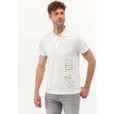Pierre Cardin Erkek Ekru Baskılı Bisiklet Yaka Tişört 50264195-VR019 - 2XL