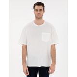 Pierre Cardin Erkek Ekru Comfort Fit Basic Tişört 50306991-VR019 - L