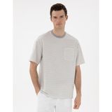 Pierre Cardin Erkek Ekru Comfort Fit Tişört 50302539-VR019 - L