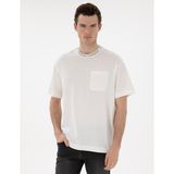 Pierre Cardin Erkek Ekru Comfort Fit Tişört 50302540-VR019 - S