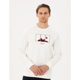 Pierre Cardin Erkek Ekru Regular Fit Sweatshirt 50290703-VR019 - M