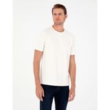 Pierre Cardin Erkek Ekru Regular Fit Tişört 50292343-Vr019 - S