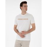 Pierre Cardin Erkek Ekru Regular Fit Tişört 50302582-VR019 - S