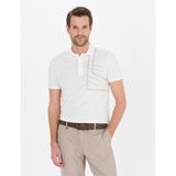 Pierre Cardin Erkek Ekru Slim Fit Baskılı Polo Yaka Tişört 50254165-VR019 - XXXL