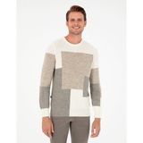 Pierre Cardin Erkek Ekru Slim Fit Bisiklet Yaka Triko Kazak 50296454-VR019 - 2XL