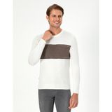 Pierre Cardin Erkek Ekru Slim Fit Bisiklet Yaka Yün Karışımlı Triko Kazak 50296439-VR019 - XL