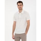 Pierre Cardin Erkek Ekru Slim Fit Polo Yaka Tişört 50307581-VR019