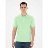 Pierre Cardin Erkek Fıstık Yeşili Slim Fit Basic Tişört 50280754-VR087 - 3XL
