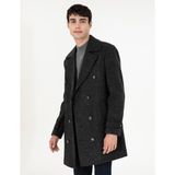 Pierre Cardin Erkek Füme Slim Fit Kaşe Kaban 50293272-VR058 - 56