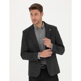 Pierre Cardin Erkek Füme Yün Karışımlı Slim Fit Ceket 50273163-VR058 - 48 - 6 Drop