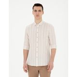 Pierre Cardin Erkek Gömlek - 5XL - Bej