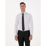Pierre Cardin Erkek Gri %100 Pamuk Slim Fit Uzun Kollu Basic Gömlek 50315407-VR024