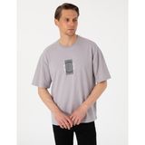 Pierre Cardin Erkek Gri Comfort Fit Bisiklet Yaka Tişört 50310155-VR024 - XL