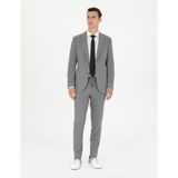 Pierre Cardin Erkek Gri Ekstra Slim Fit Çizgili Takım Elbise 50276879-VR024 - 48 - 6 Drop
