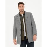 Pierre Cardin Erkek Gri Ex. Slim Fit Kaşe Kaban 50284099-VR024 - 58