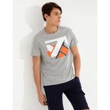 Pierre Cardin Erkek Gri Melanj Slim Fit Bisiklet Yaka Tişört 50258452-VR091 - Açık Gri Melanj